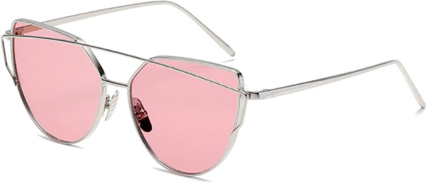 

Женские солнцезащитные очки «кошачий глаз» — зеркальные линзы цвета розового золота — модные ретро-очки — солнцезащитные очки с защитой от УФ-излучения UV400 DSVIGF, 02