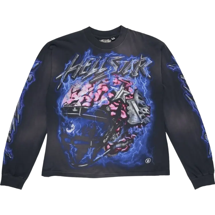 

Футболка Hellstar Powered By The Star Long-Sleeve 'Black/Purple', черный