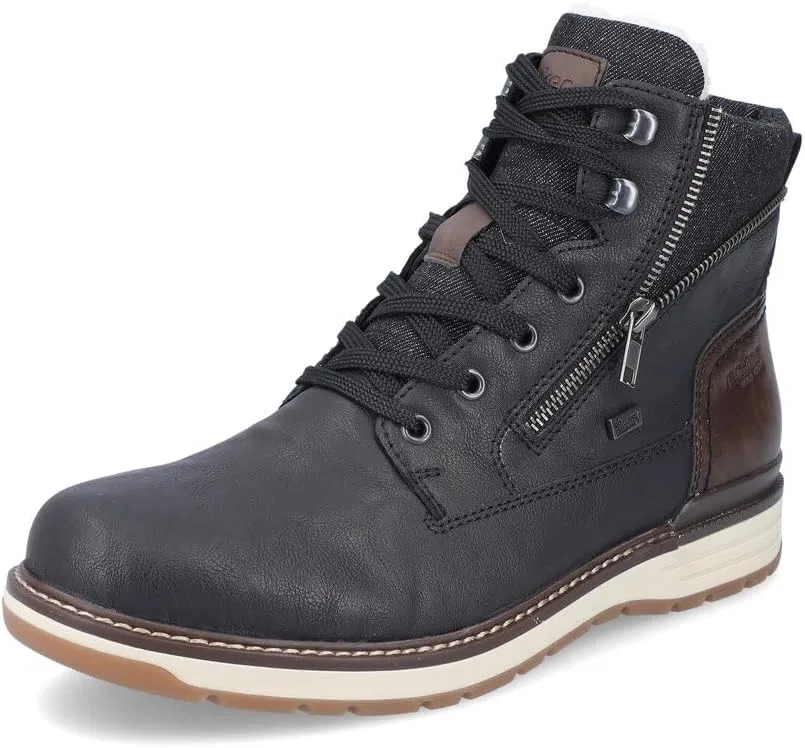 Мужские водоотталкивающие ботильоны на шнуровке RiekerTEX 39440, Black 00