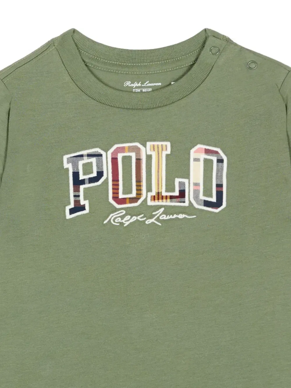 Футболка с логотипом-нашивкой POLO RALPH LAUREN KIDS, зеленый — фото 3