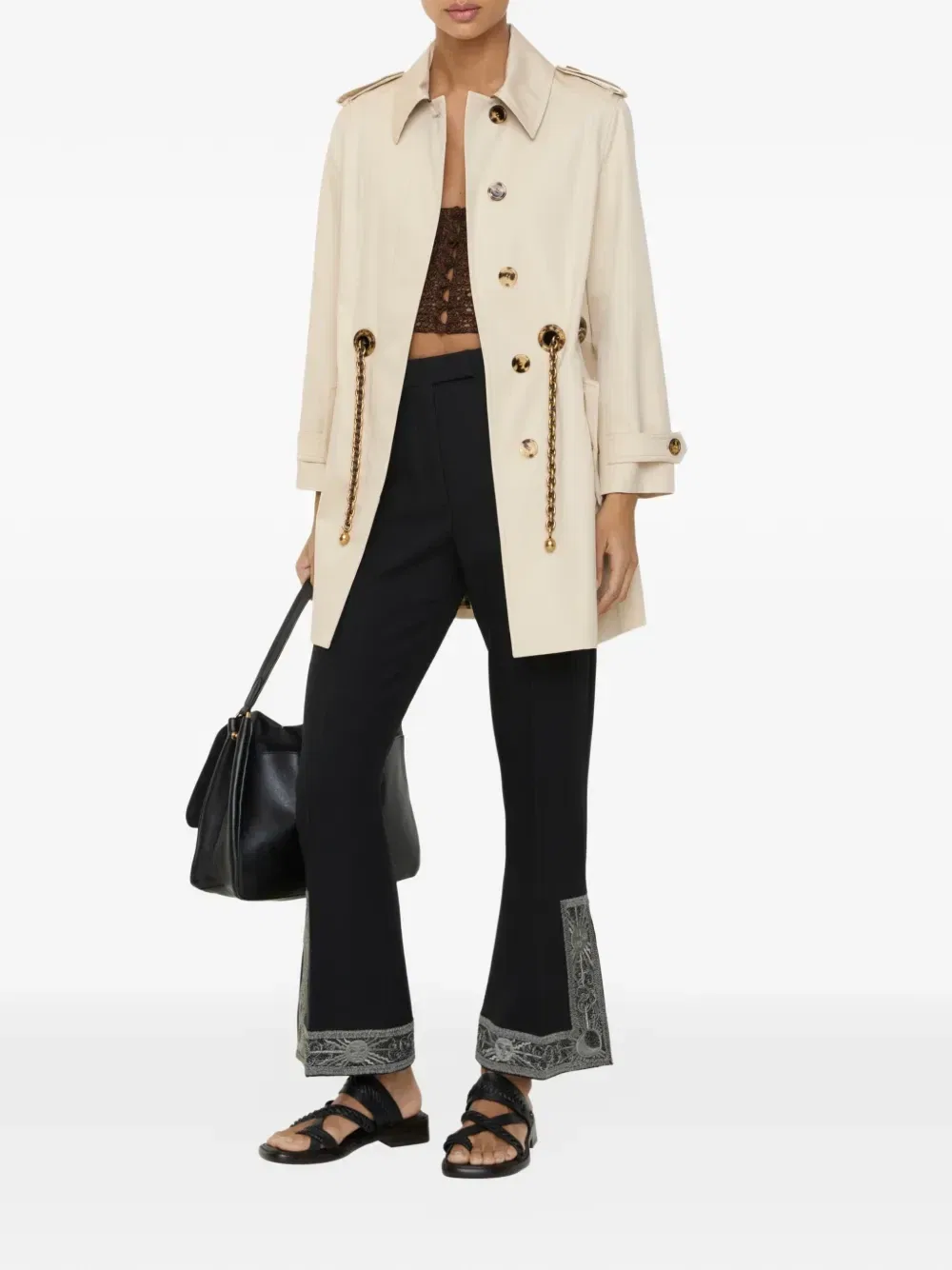 Плащ-каркоут Burberry Stonehaven, укороченный, бежевый — фото 2