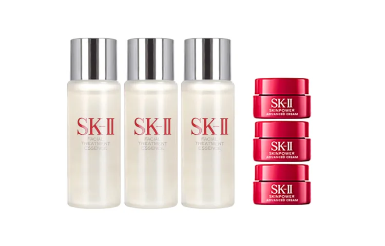 SK-II Набор для ухода за кожей SK II с лосьоном Goddess Water Serums в красной бутылке, 30ml Miracle Water*3+2.5g Red Jar Cream*3