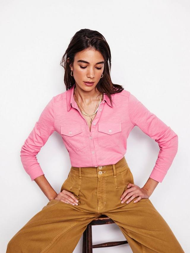 

Трикотажная рубашка эми Boden, цвет Formica Pink