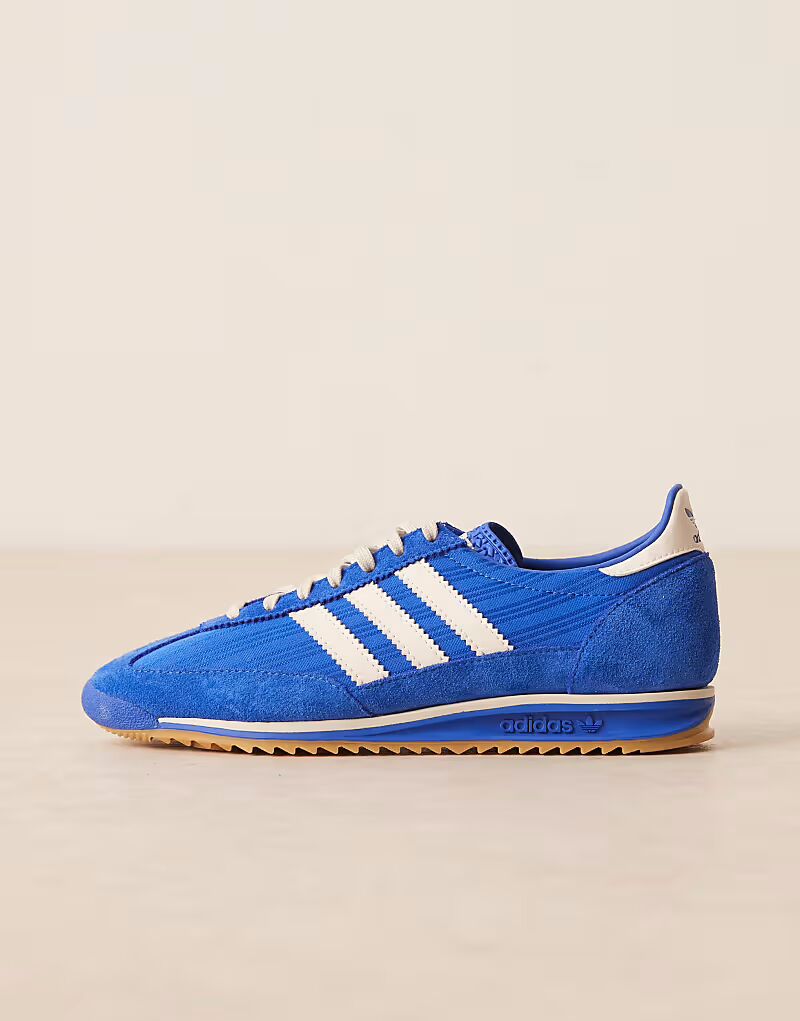 Кроссовки Adidas Originals SL 72 OG в сине-белой майке — фото 2