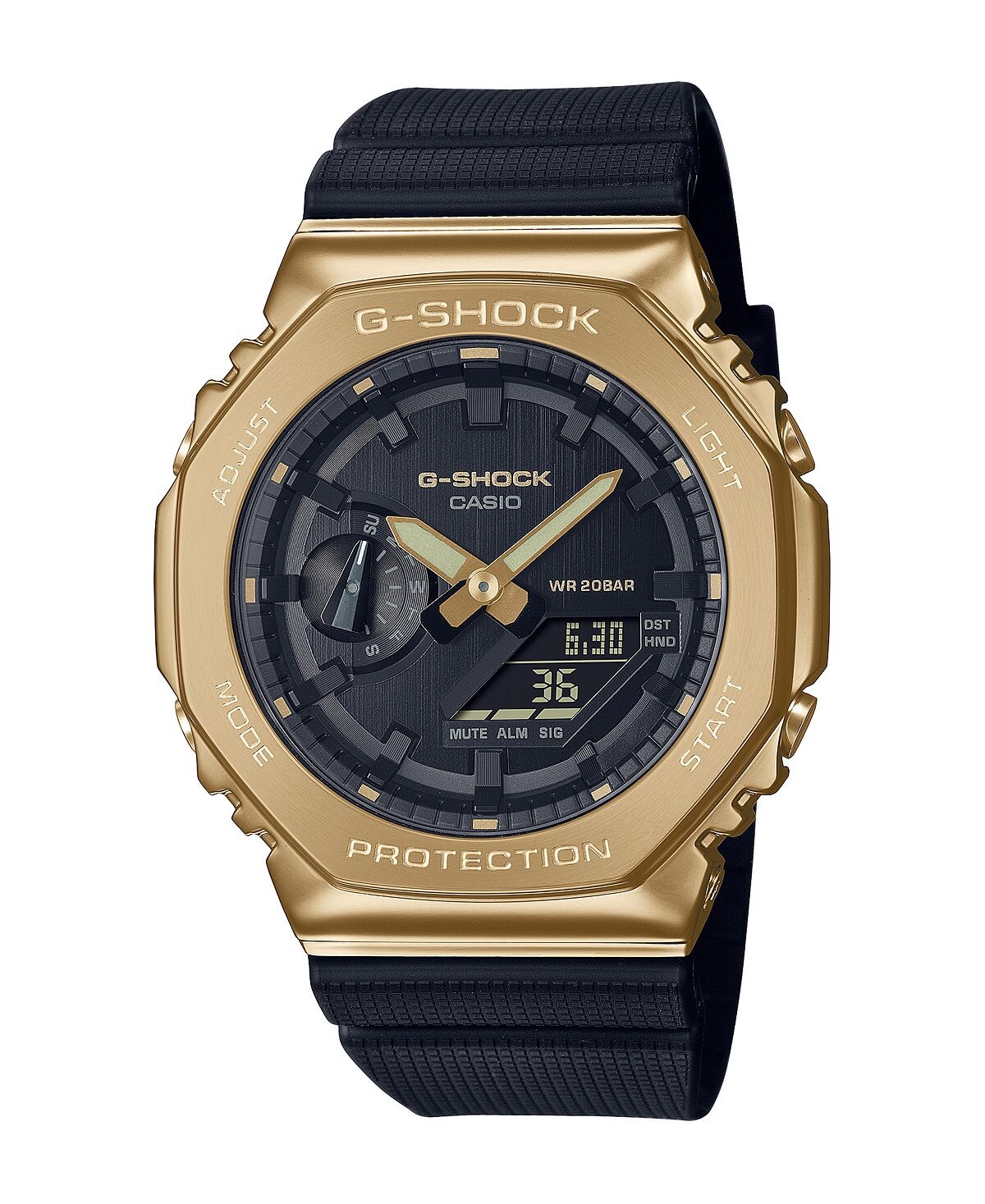 

Мужские часы с черным полимерным ремешком 44,4 мм GM2100G-1A9 G-Shock