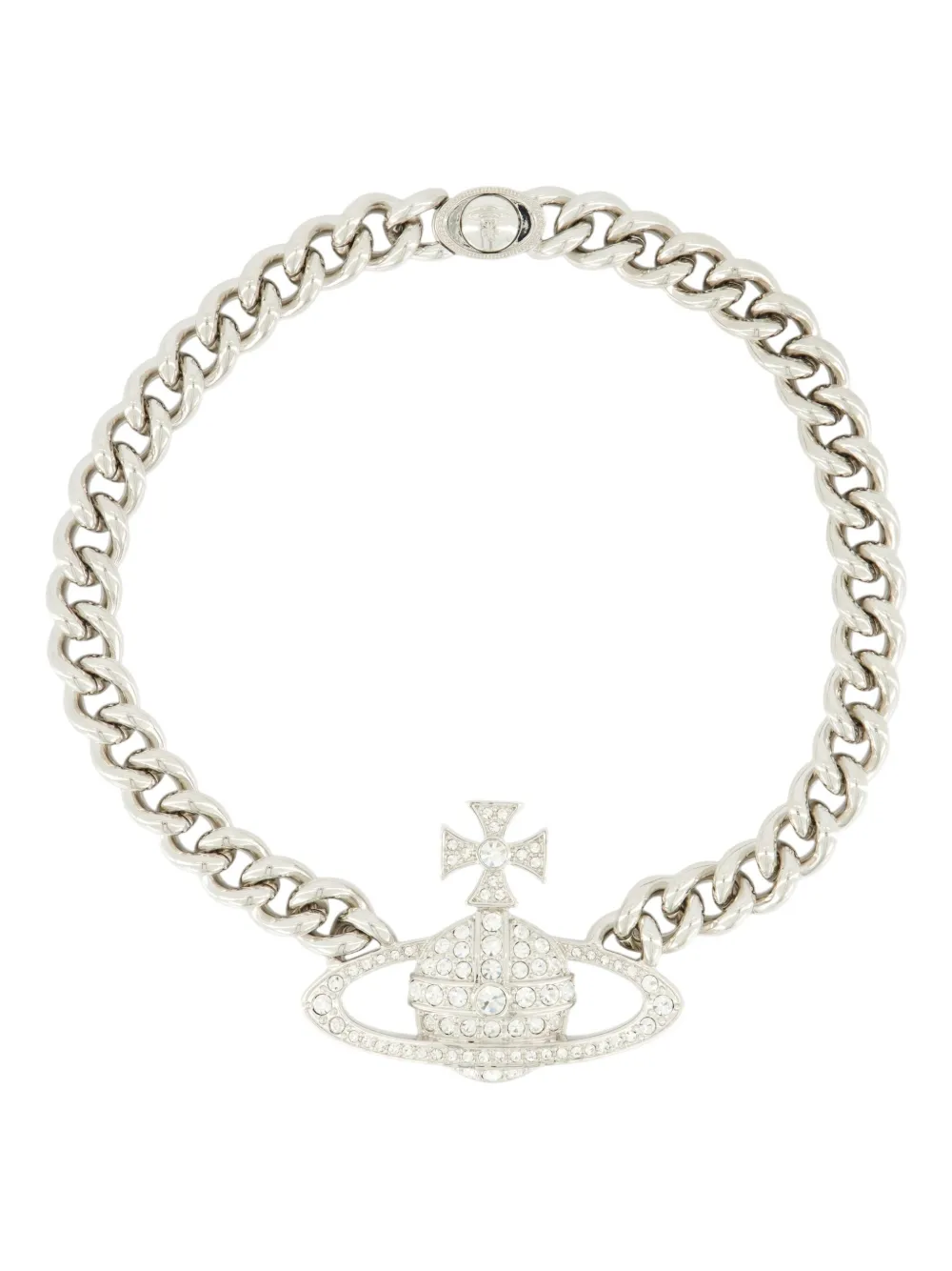 

Колье с подвеской Orb и кристаллами Vivienne Westwood, серебяный