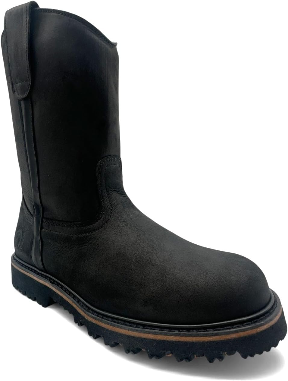 

Мужские кожаные ботинки The Western Shops с усиленной подошвой и вставкой для легкого надевания, черный