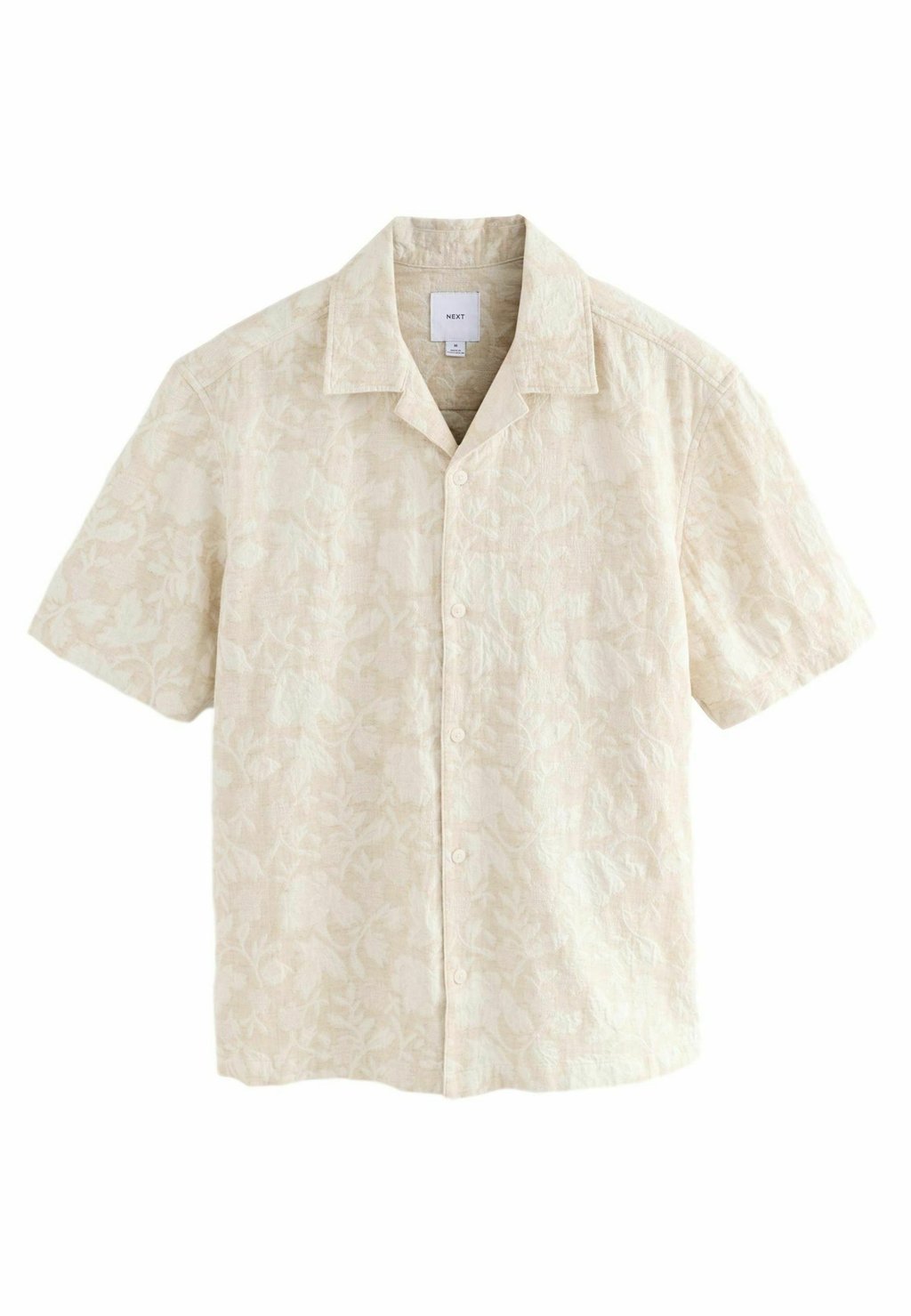 

Рубашка REGULAR FIT - JACQUARD PRINTED SHORT SLEEVE Next, бежевый