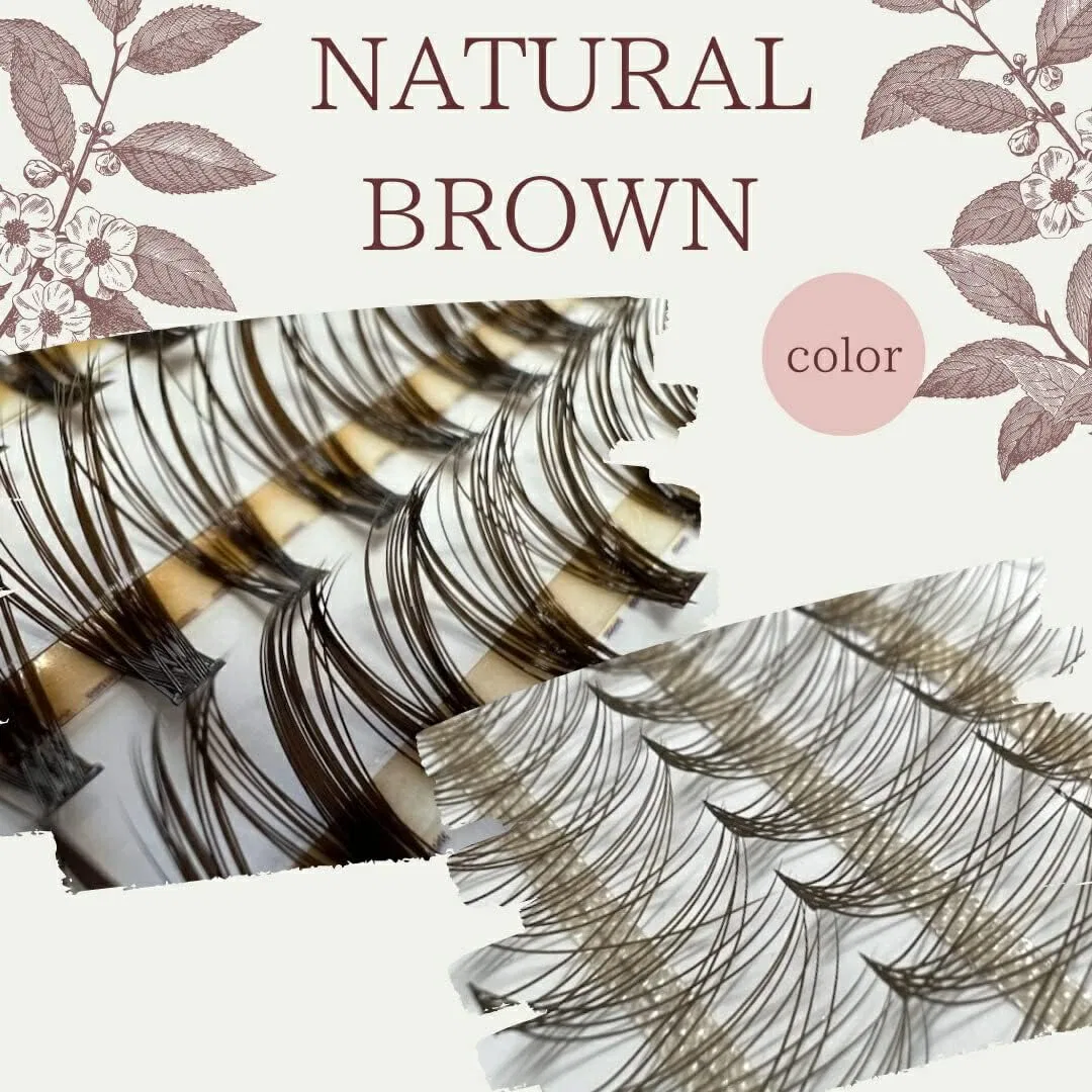 Набор ресниц THREE JUICY Natural Brown 8-штук C Curl 12 мм — фото 2