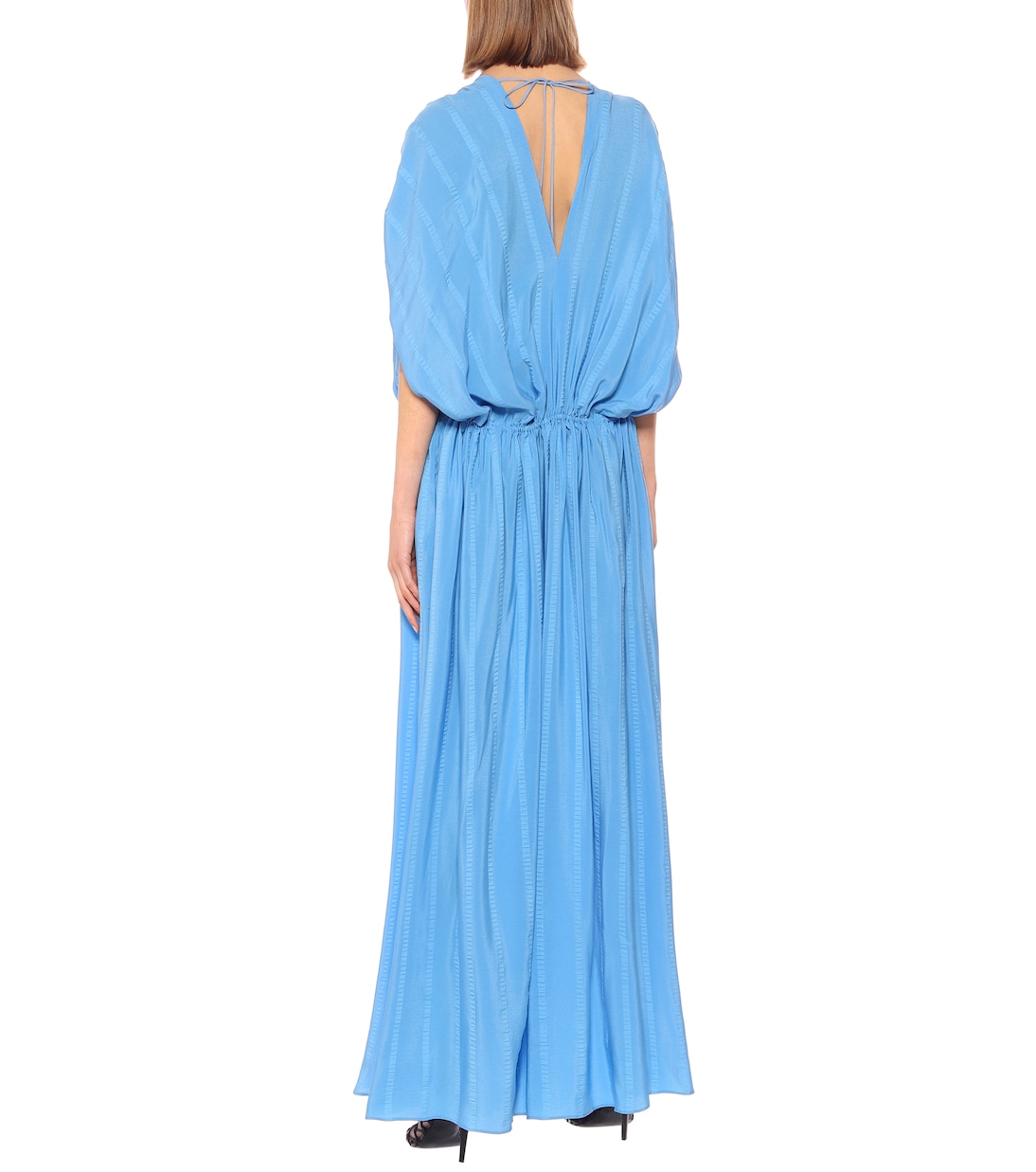 Длинное платье Monica из смесового шелка Stella McCartney, Cameo Blue — фото 3