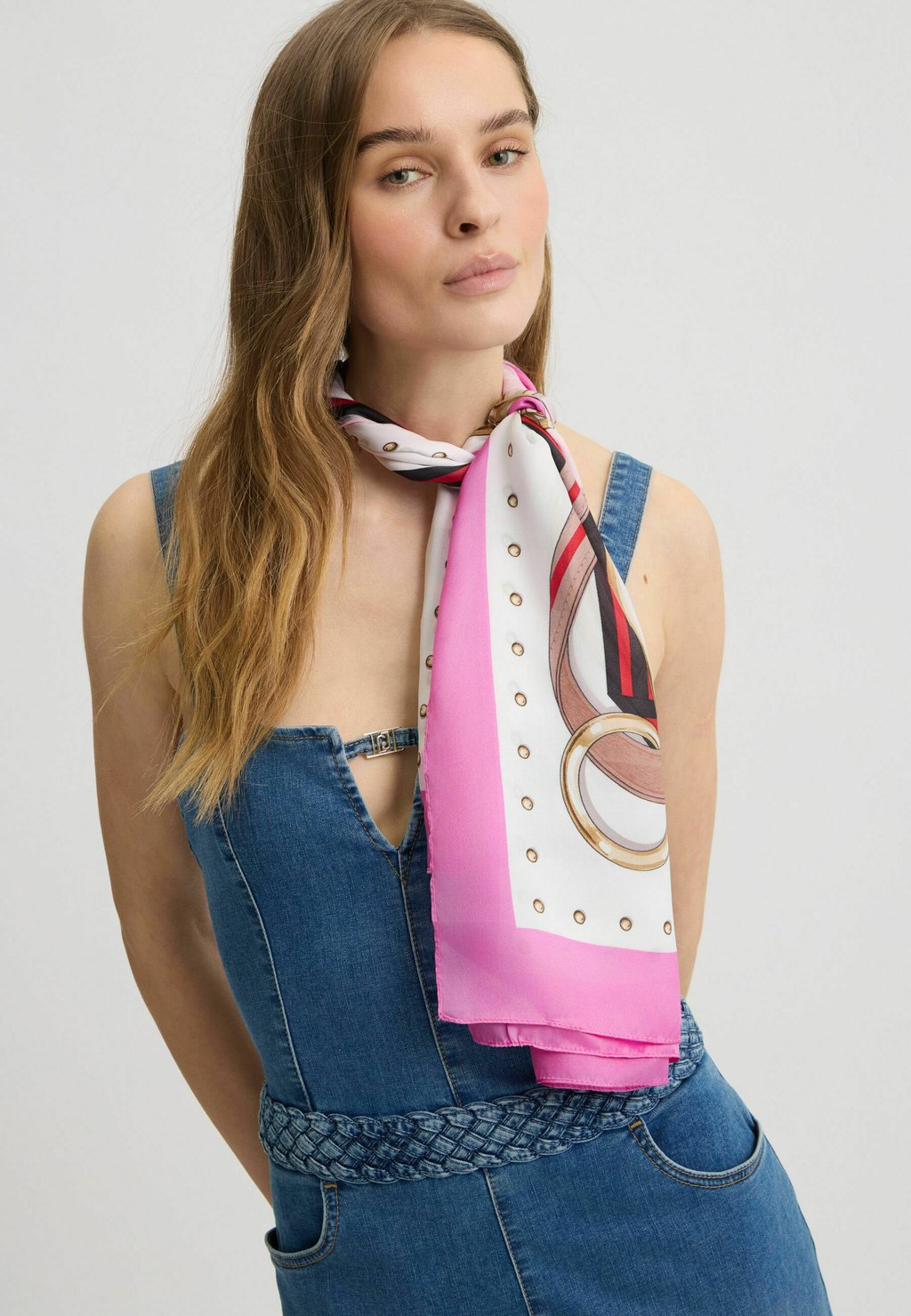 

Шарф ECS STRIPED TAPE LIU JO, розовый