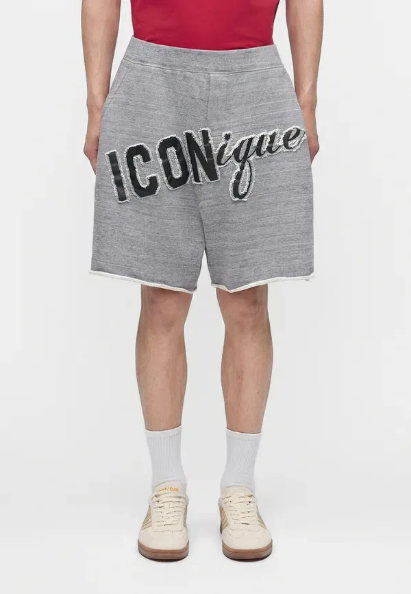 Тренировочные штаны Dsquared2 Iconique big fit, меланж серый