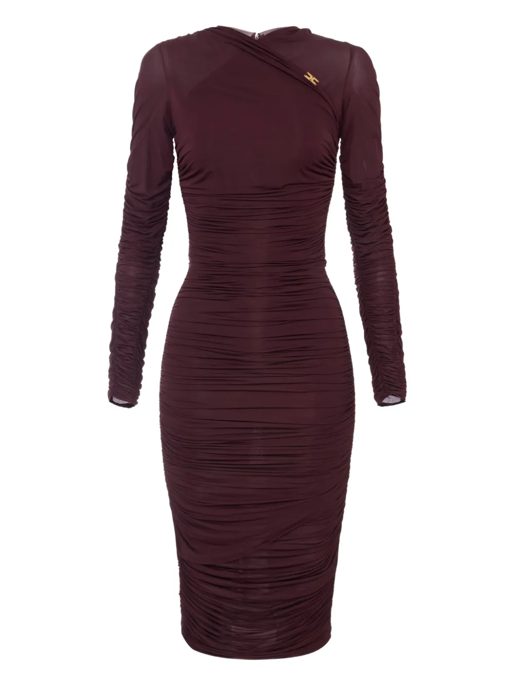 

Платье миди с рюшами Elisabetta Franchi, красный