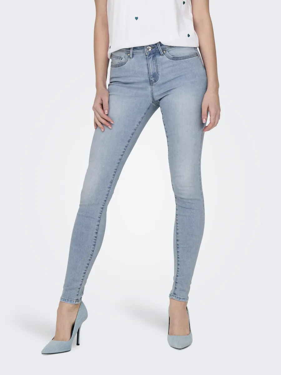 

Only джинсы скинни "ONLWAUW MID SKINNY DNM BJ639 NOOS", голубой