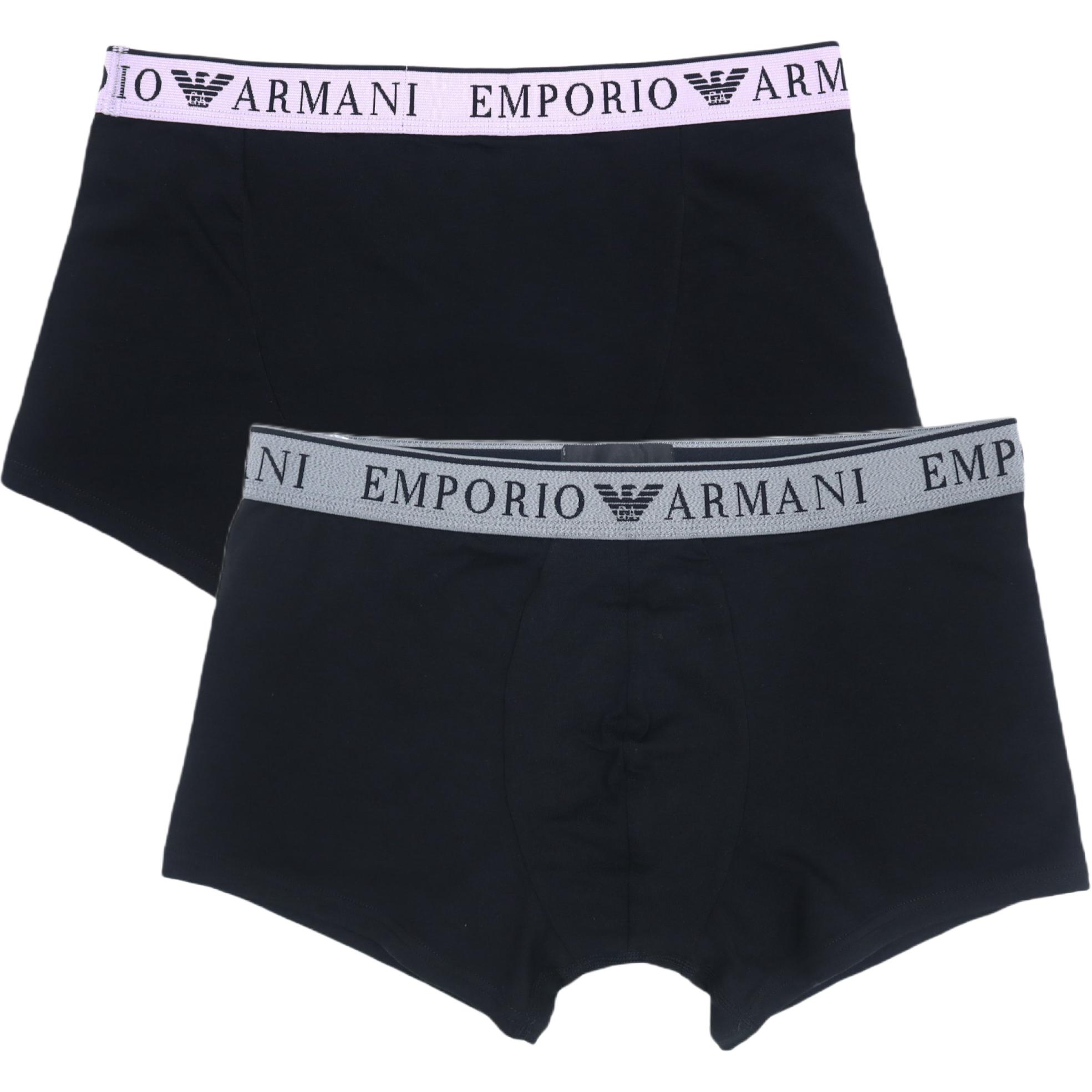 

Трусы с логотипом на поясе Emporio Armani, 2 шт (Черный)