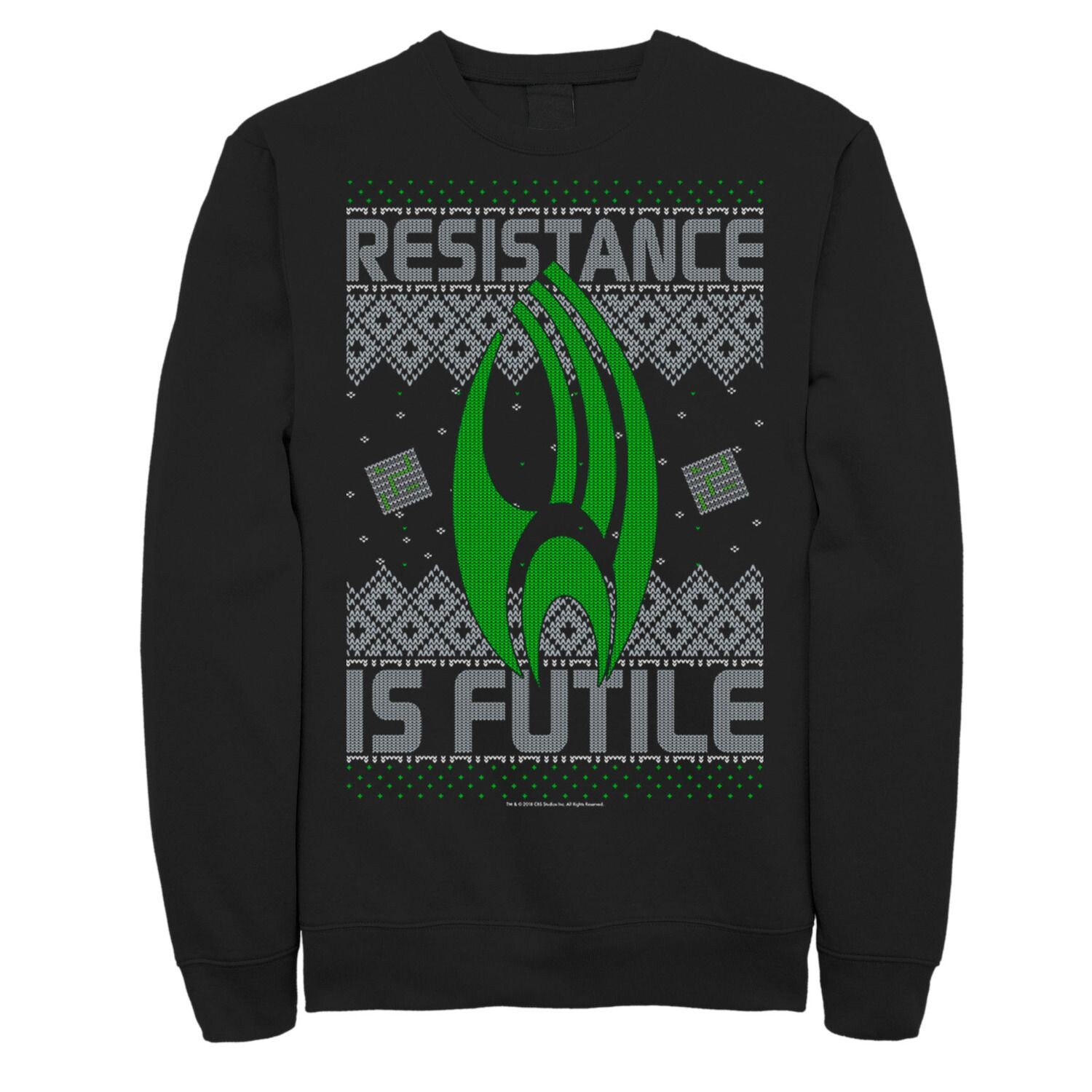 

Мужской свитшот Star Trek Next Gen Borg Ugly Christmas Licensed Character