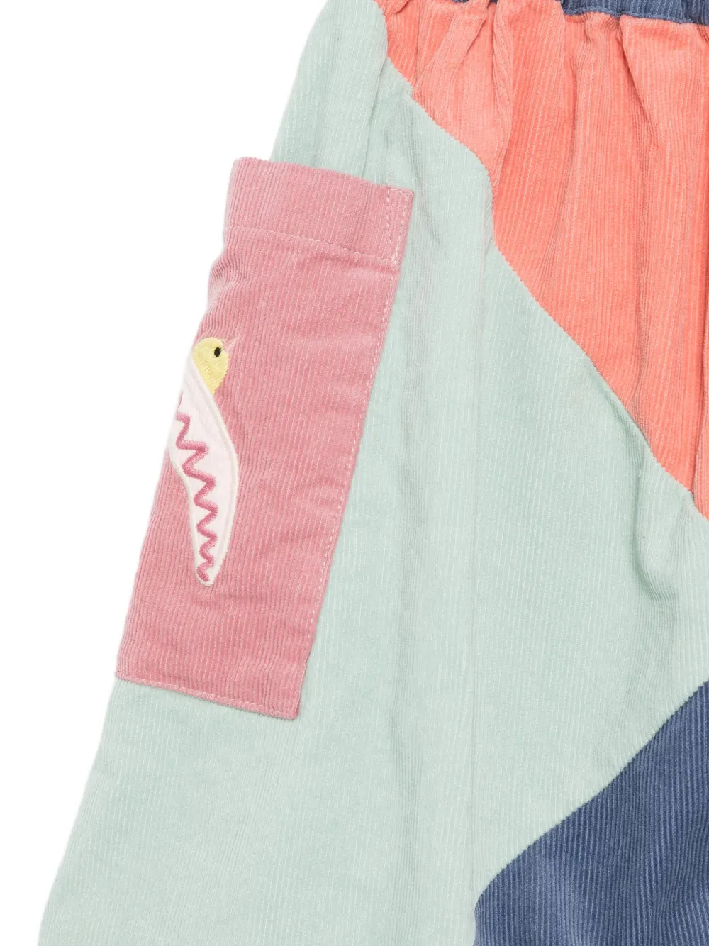 Юбка с лоскутными карманами Stella Mccartney Kids, синий — фото 3