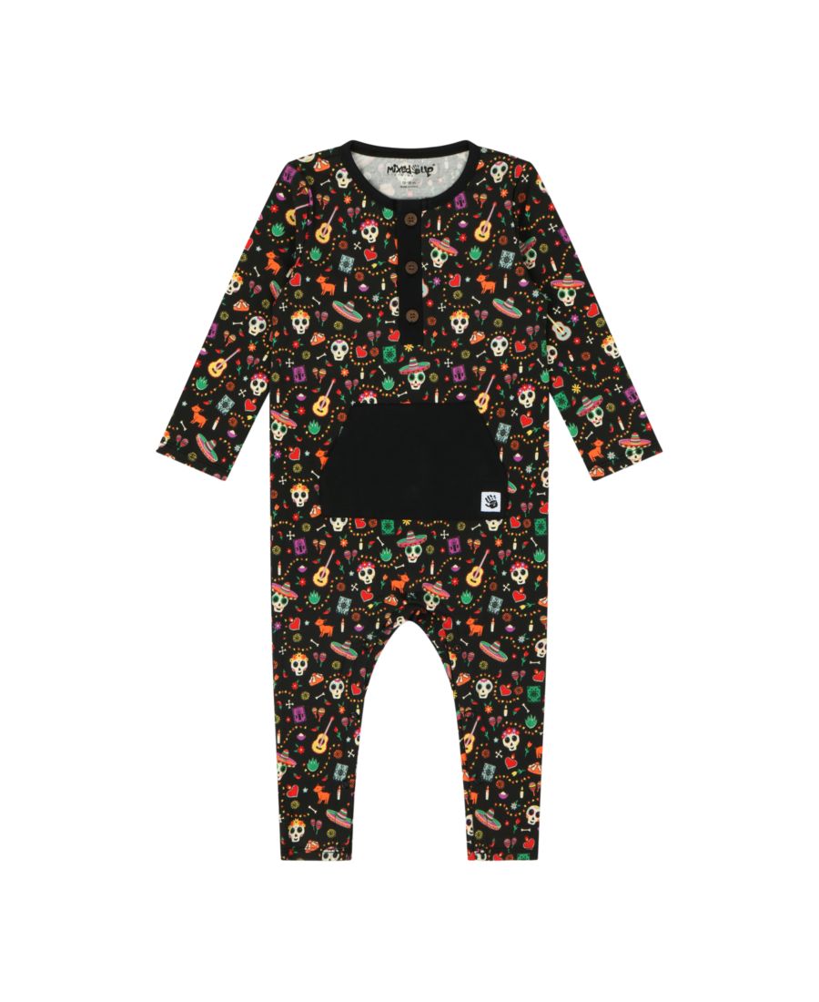 

Комбинезон с карманами-кенгуру для малышей - Dia de los Muertos Mixed Up Clothing, Dia de los muertos
