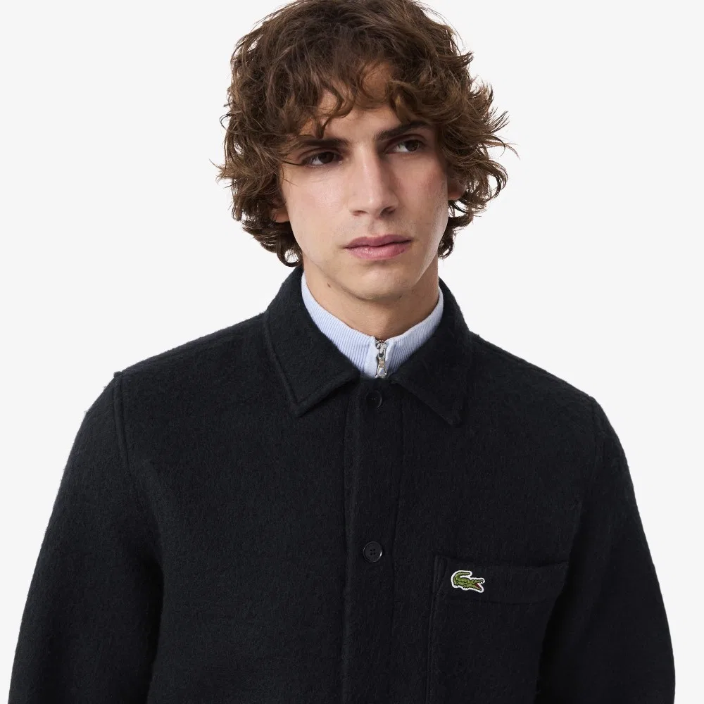 Мужская букле-рубашка тёмно-синего цвета от Lacoste — фото 2