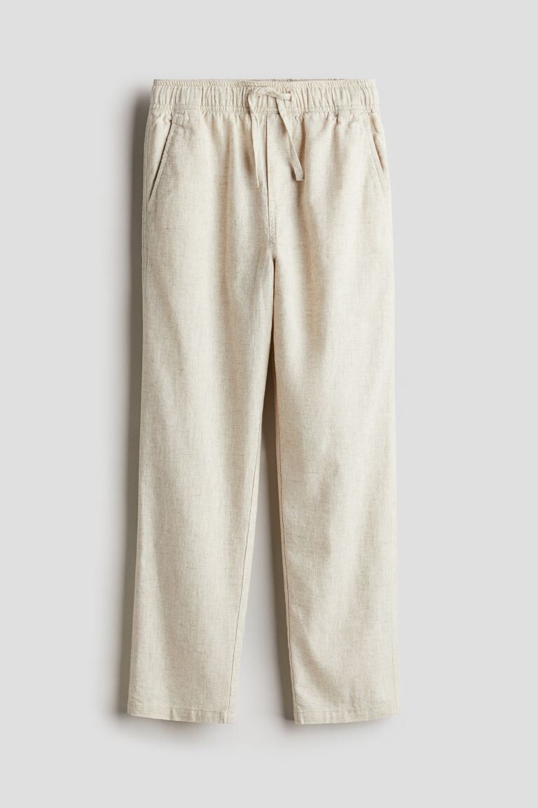 

Джоггеры из смеси льна H&M, экрю