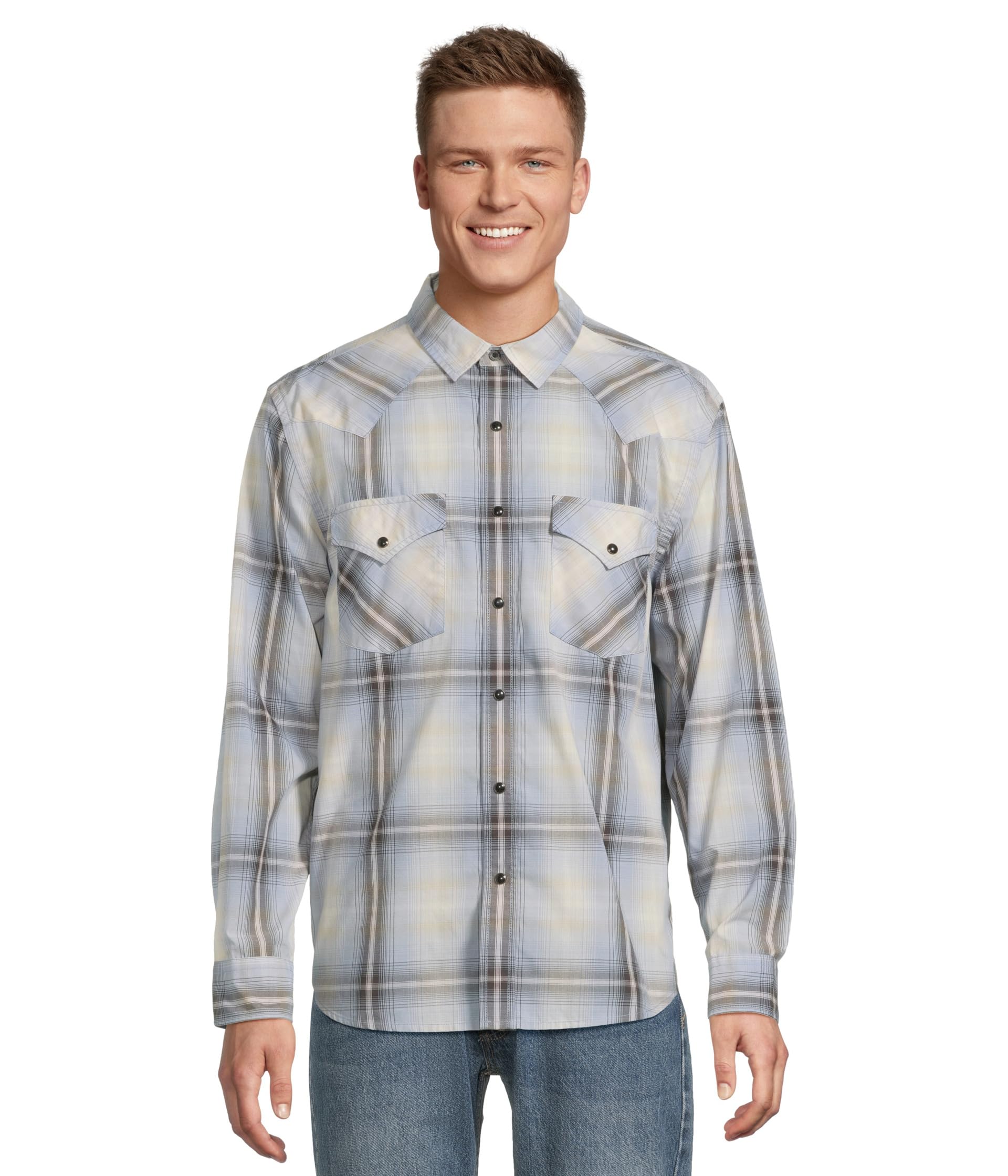 

Рубашка Pendleton Frontier Shirt Long, цвет Blue/Black Plaid