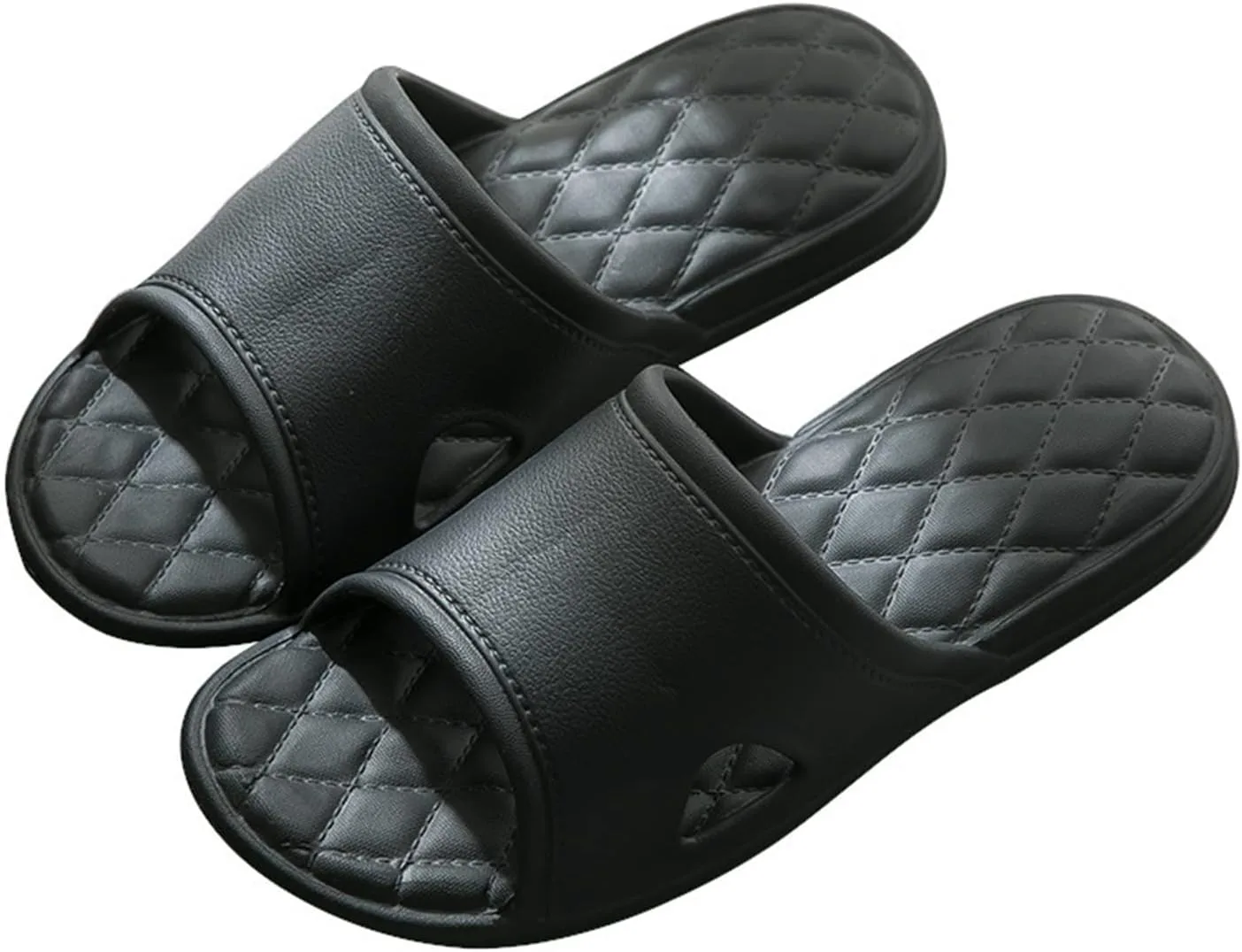 

Shower Slides Women's Fashion Slippers Summer Сандалии Slippers Men Couple Soft Bottom Home Household Bathing Bathroom Slippers Female Bathroom Сандалии Non-slip rubber slippers ( Color : Black , Size : SUNESA
