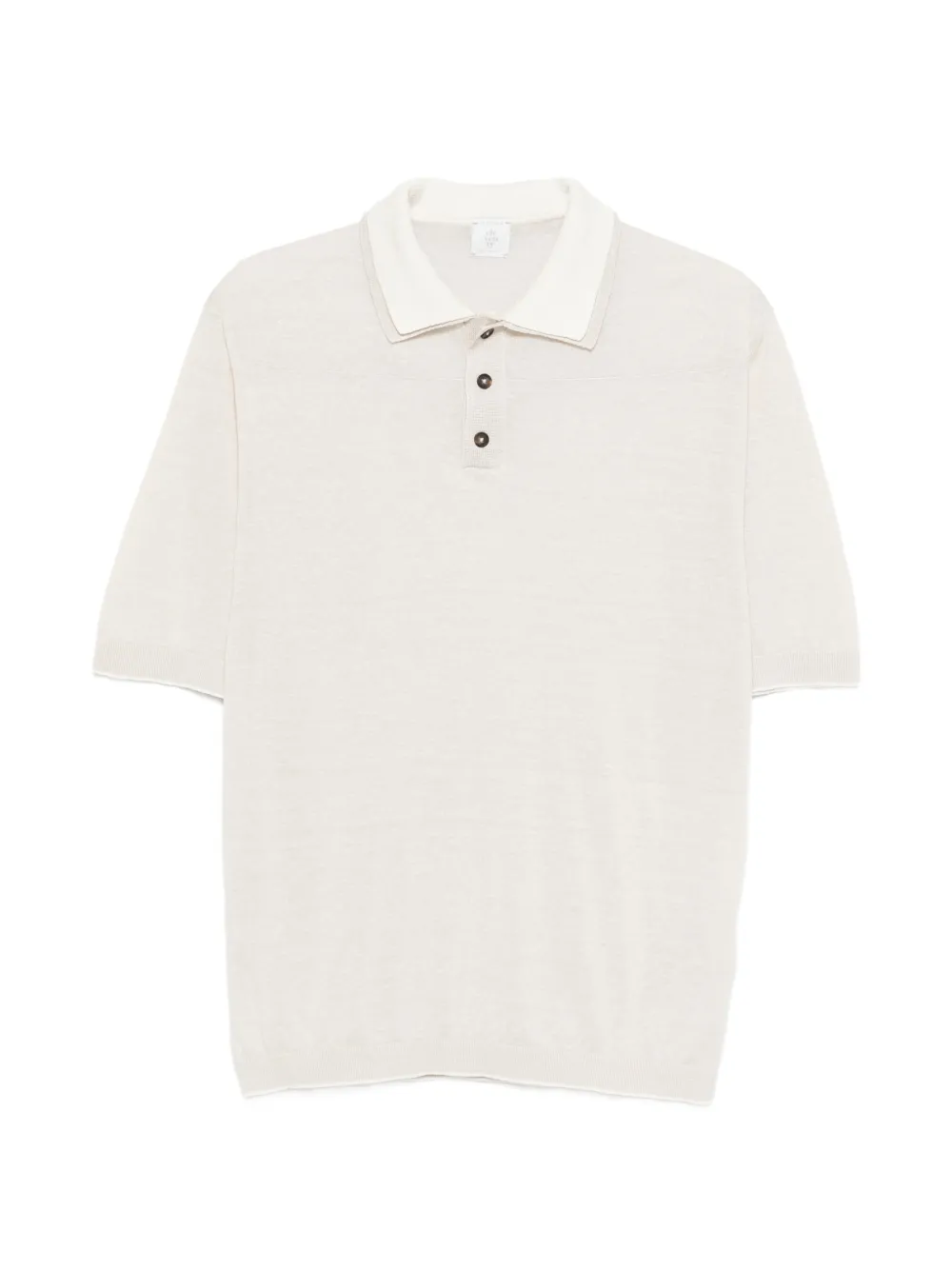 

Поло на пуговицах с воротником Eleventy, бежевый