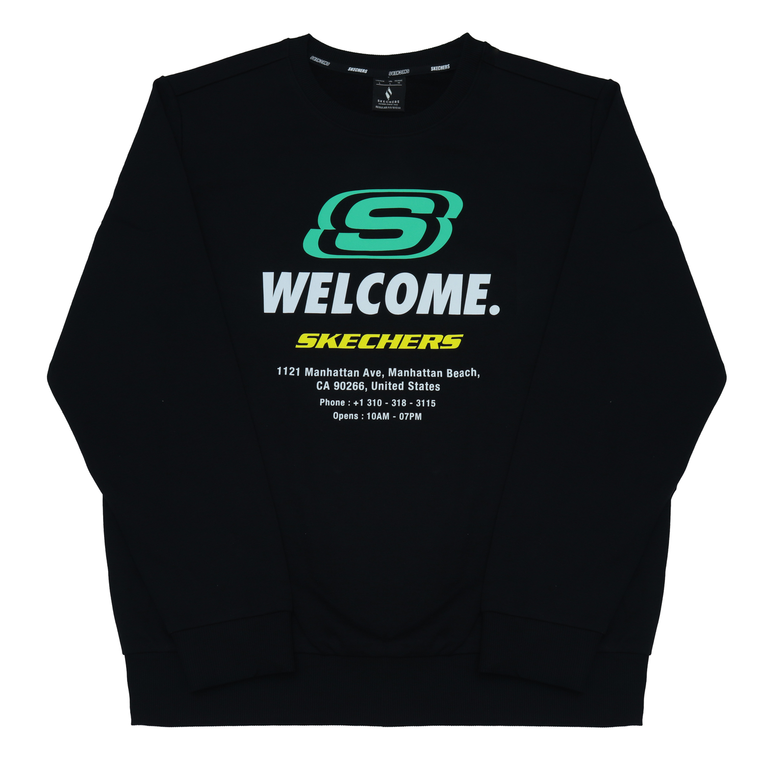 

Skechers Свитшот мужской Carbon Black с круглым вырезом Moderate