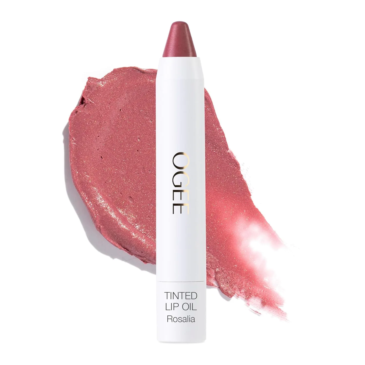 Ogee Tinted Sculpted Lip Oil - тинт для губ с 100% органическим кокосовым маслом, маслом жожоба и витамином E - в качестве бальзама, цвета или ухода - ROSALIA 1 штука (1 шт.), Rosalia - Dusty Rose