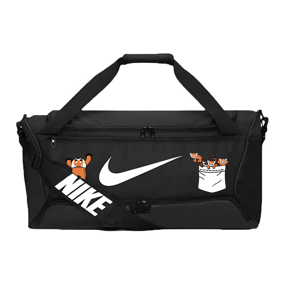 

Nike Тканевая дорожная сумка с принтом белыми чернилами, унисекс, черная