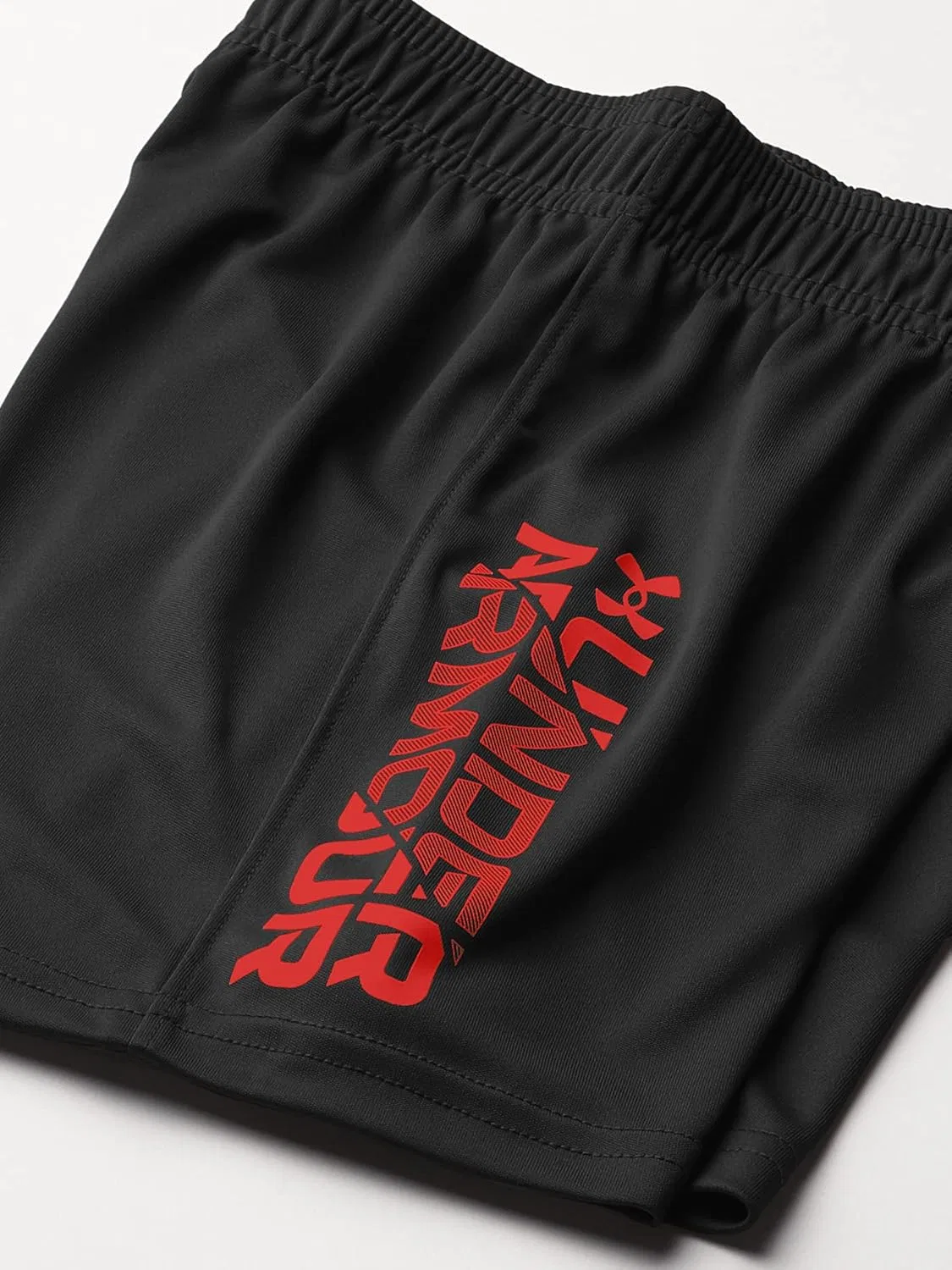 Детские шорты Under Armour Performance Tech с эластичным поясом, легкие и быстросохнущие, Black Signature — фото 2