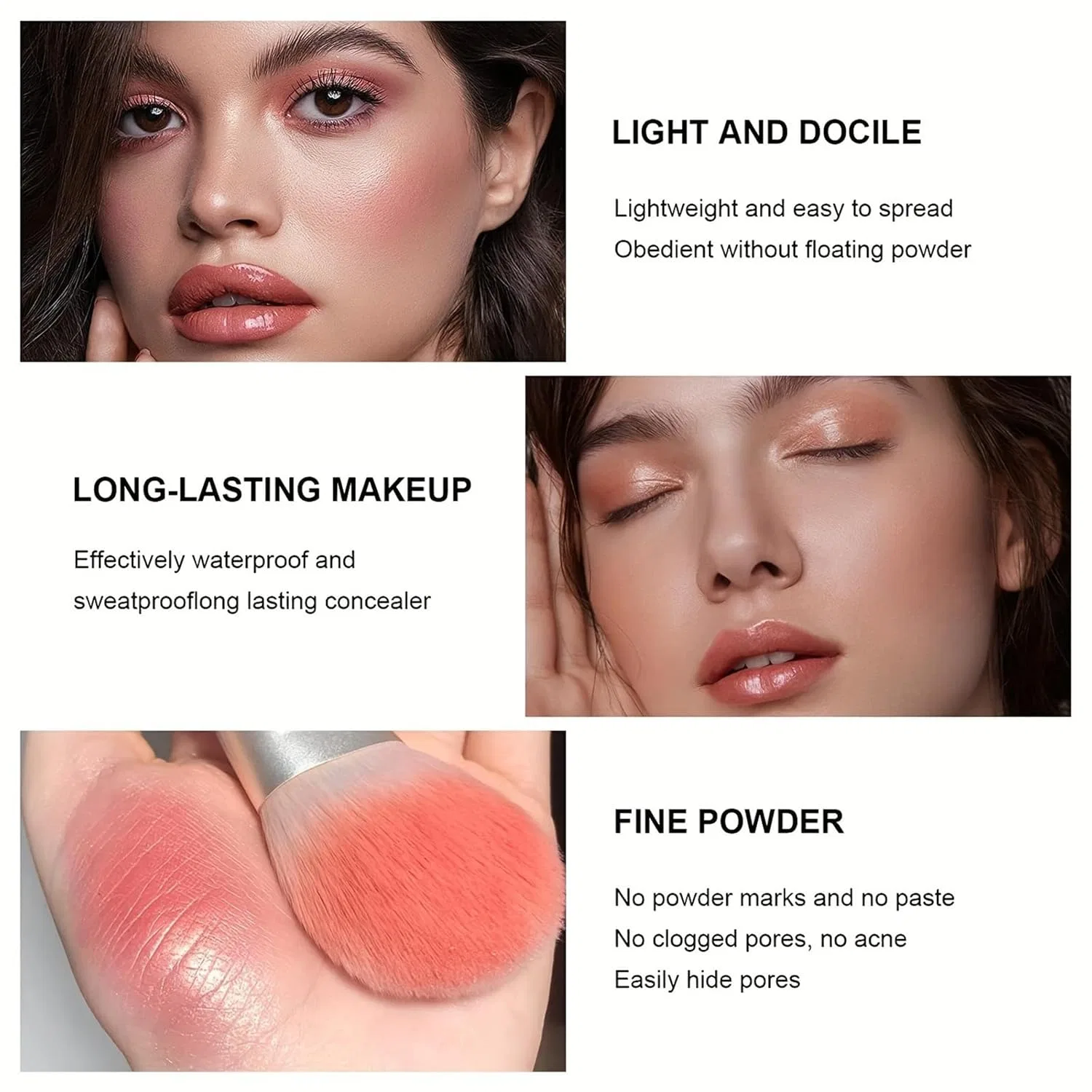 Палетка для контуринга и румян Joyeee с 11 кистями Joyeee, Contouring Blush Palette#127 — фото 4