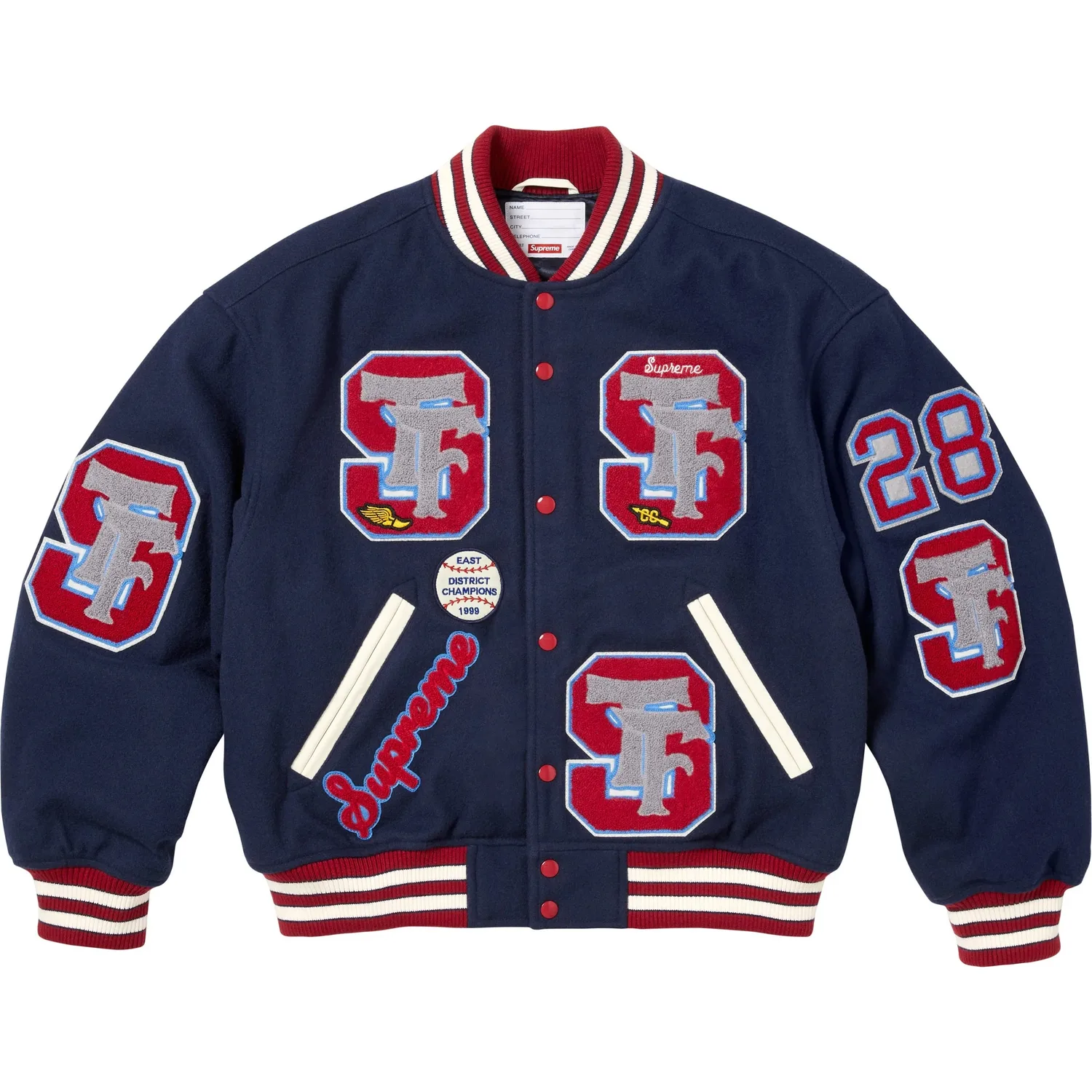 Куртка FW25 Drill Team Varsity Supreme, черный — фото 2