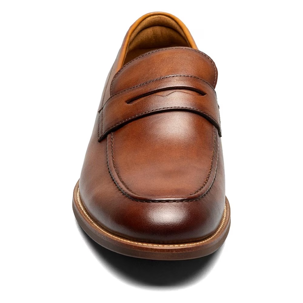 Туфли мокасины с мокасинным носом Rucci Florsheim, cognac — фото 3