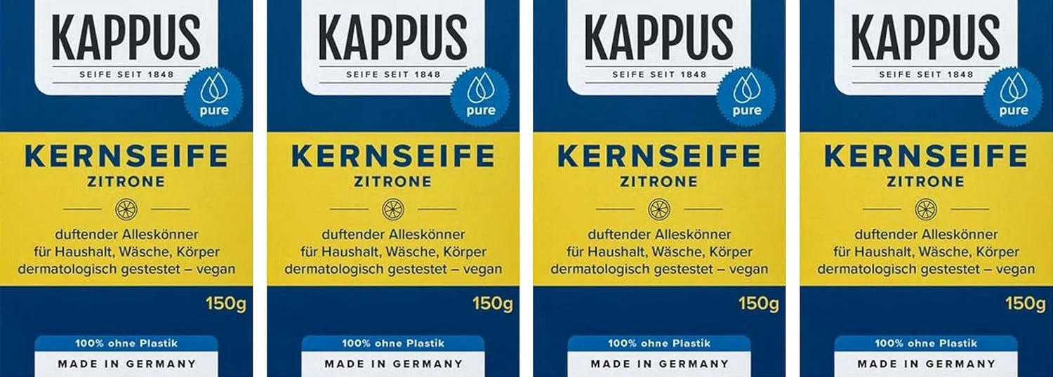 Мыло Kappus Kernseife Lemon, 4 x 150 г Generisch