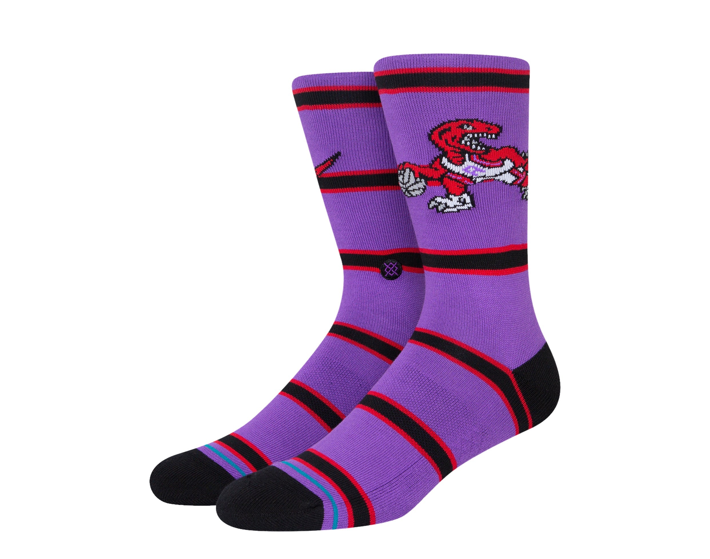 

Носки Stance x NBA Classic Toronto Raptors Crew красные/сзади A555C22CRA-PUR
