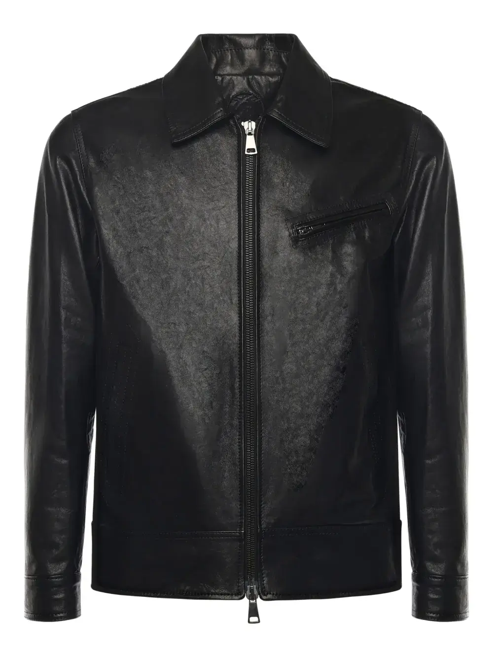 

Кожаная куртка Chicago на молнии Giuliano Galiano, черный