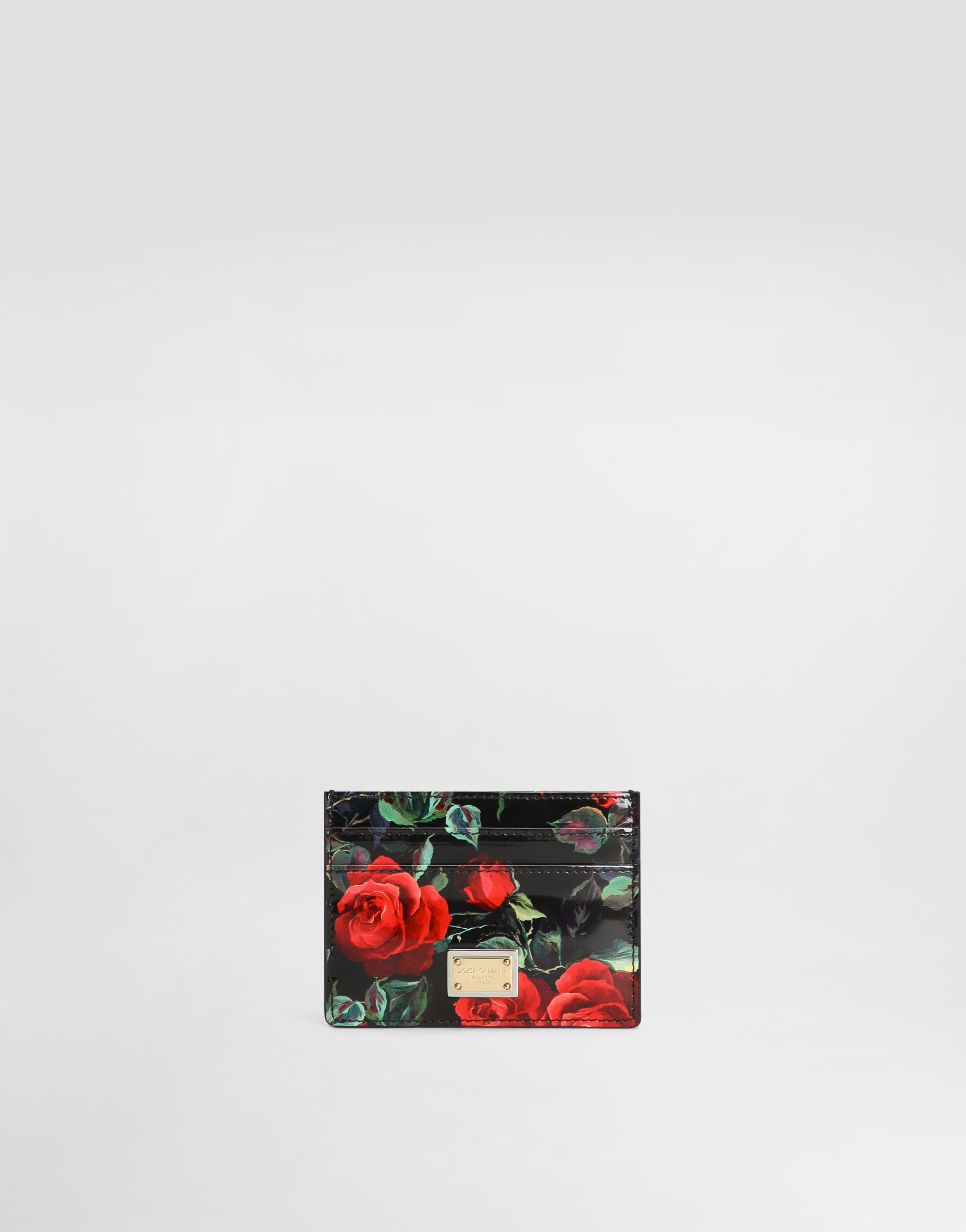 

Кардхолдер из полированной телячьей кожи Dolce & Gabbana, принт