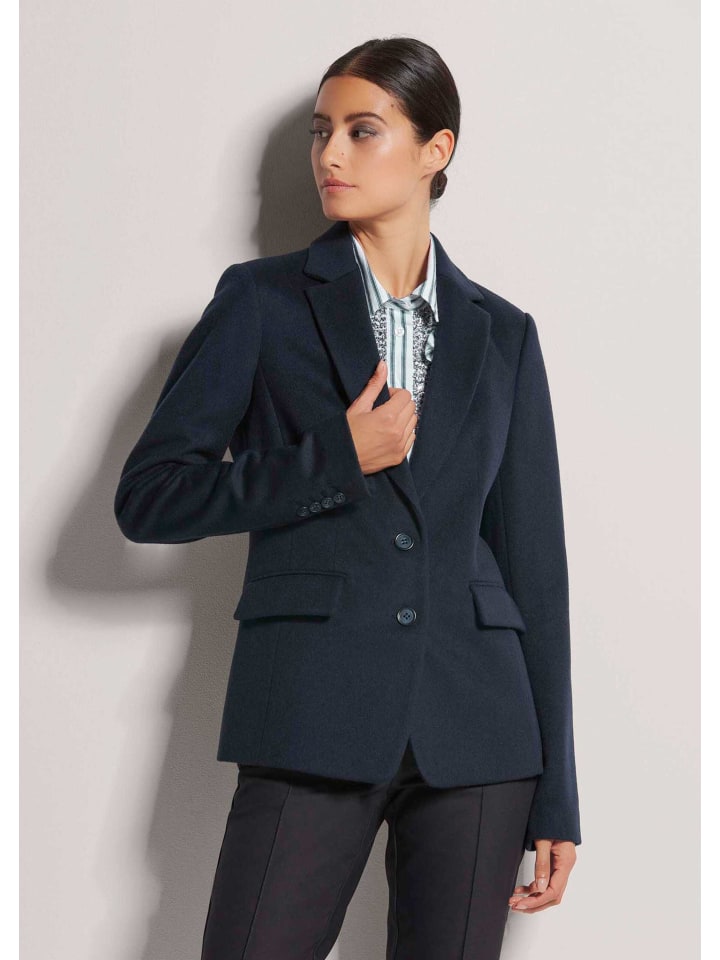 

MADELEINE Пиджак из чистой шерсти темно-синего цвета