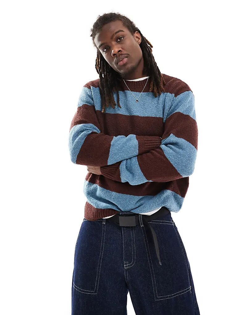 

Толстовка Darby Striped Crew в коричнево-синем цвете Vans