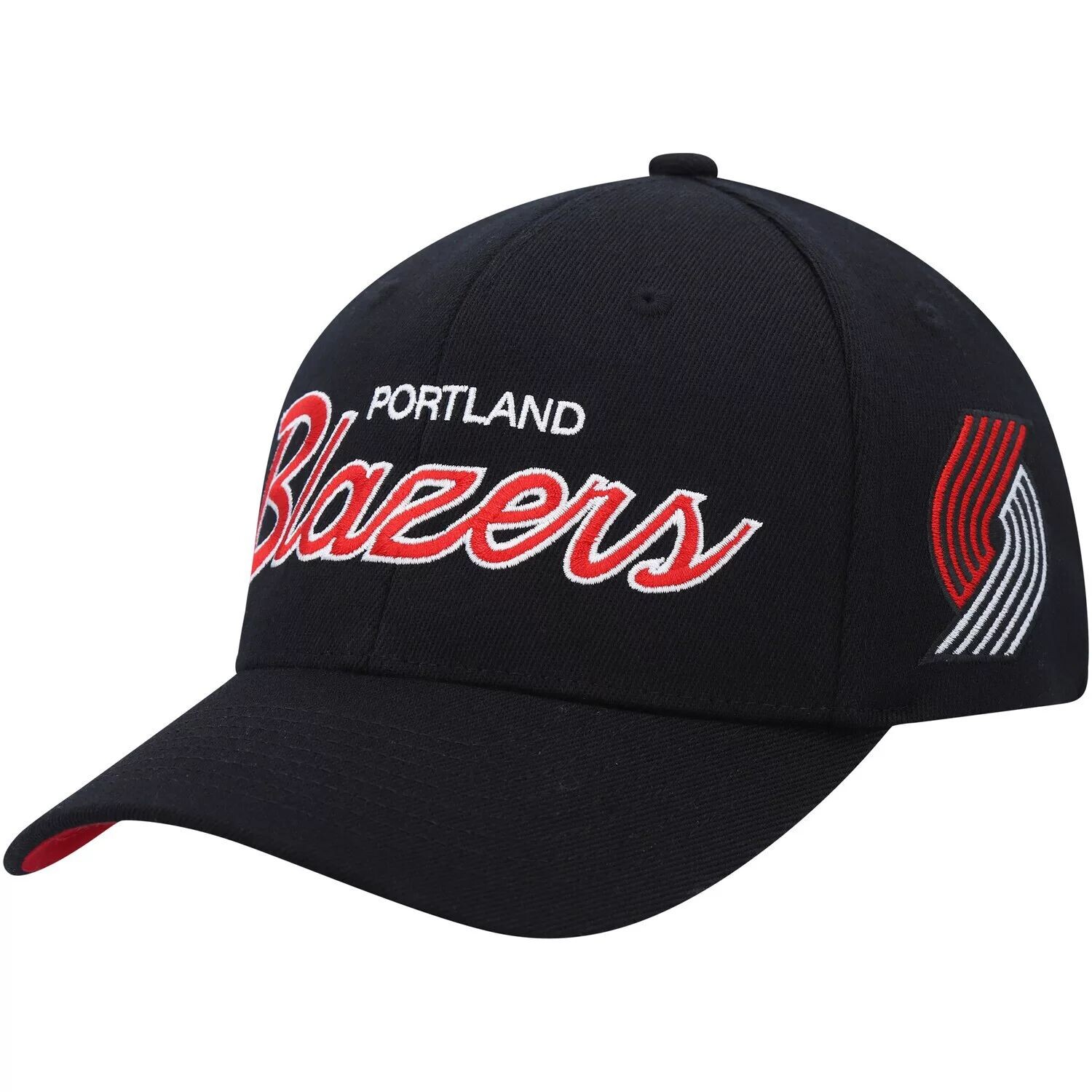 

Мужская эластичная бейсболка Mitchell & Ness Black Portland Trail Blazers MVP Team Script 2.0