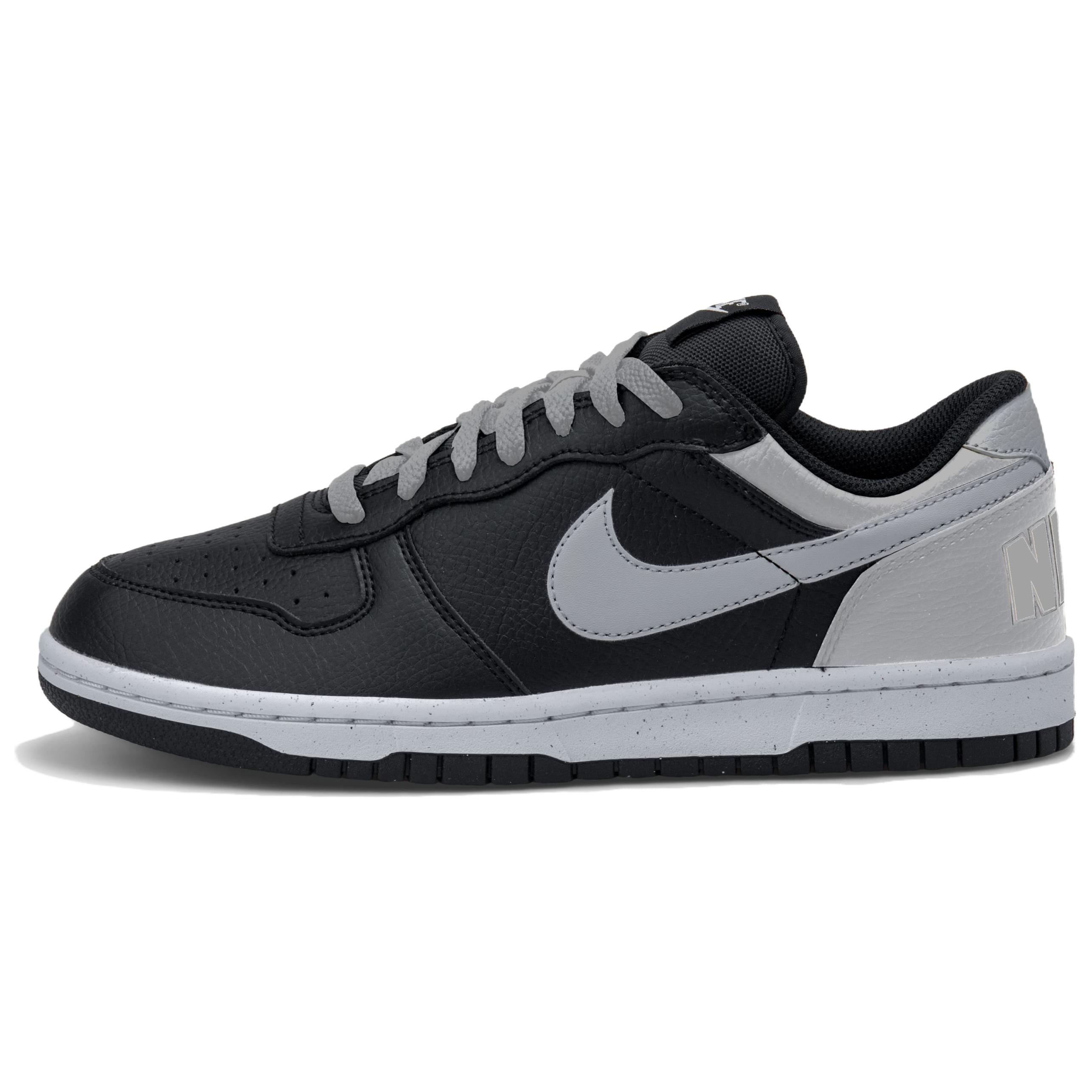 

Nike Мужские низкие скейтбордистские кроссовки Big Low Top, черный и серый