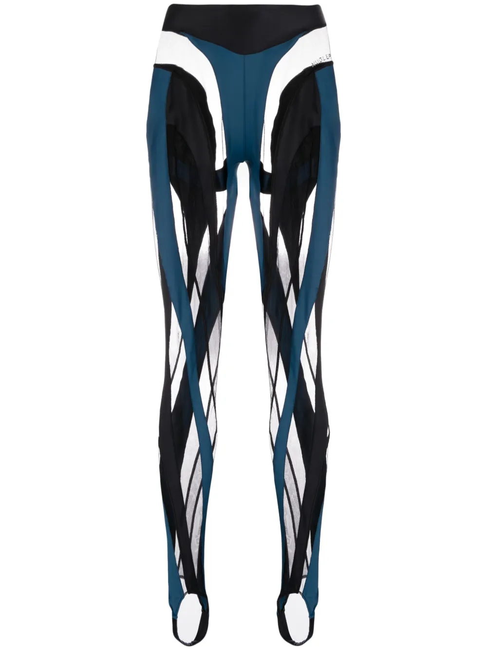 

Леггинсы Spiral со вставками Mugler, синий