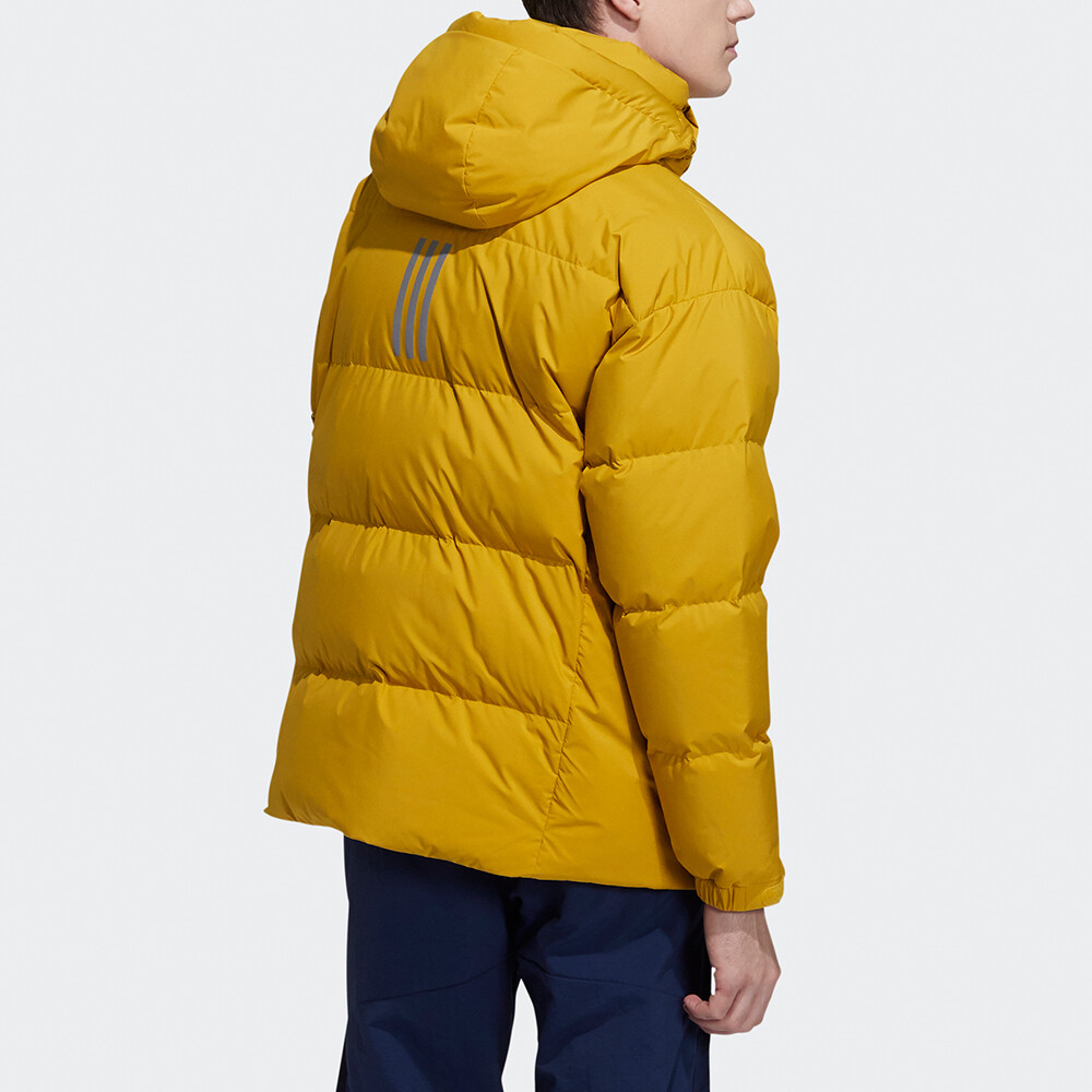 Пуховик Adidas Outdoor Sports Stay Warm hooded, желтый — фото 3