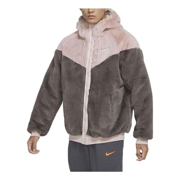 

Куртка Men's Nike Sportswear Windrunner Drawstring Fleece Stay Warm Colorblock Logo Hooded Jacket, мультиколор