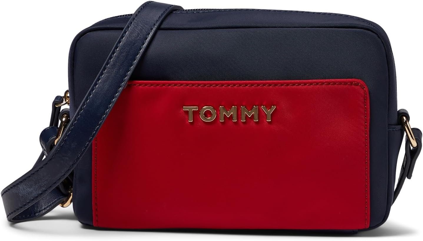

Сумка через плечо Tommy Hilfiger Alexis II Camera из гладкого нейлона, Tommy Red/Tommy Navy, Синий, Сумка через плечо Tommy Hilfiger Alexis II Camera из гладкого нейлона, Tommy Red/Tommy Navy