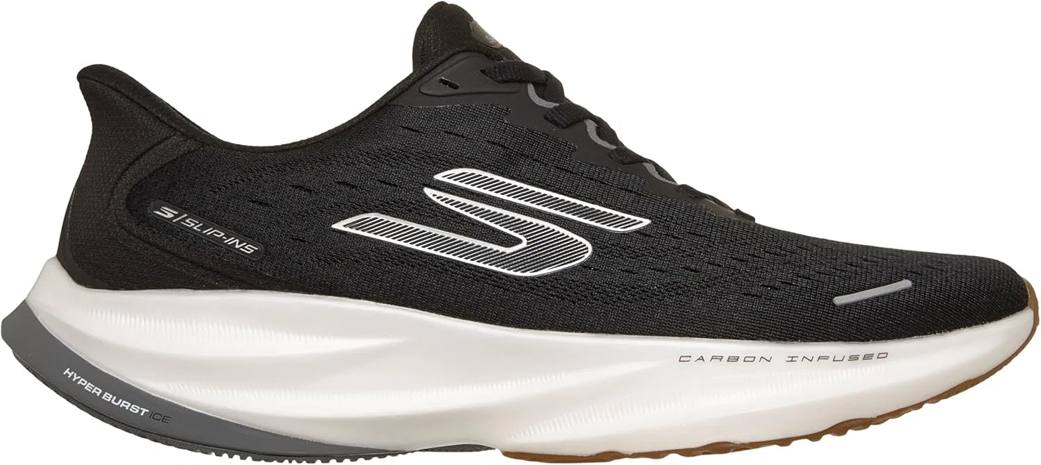 Мужские кроссовки Skechers Aero Spark Hands Free без шнурков, Black White — фото 4