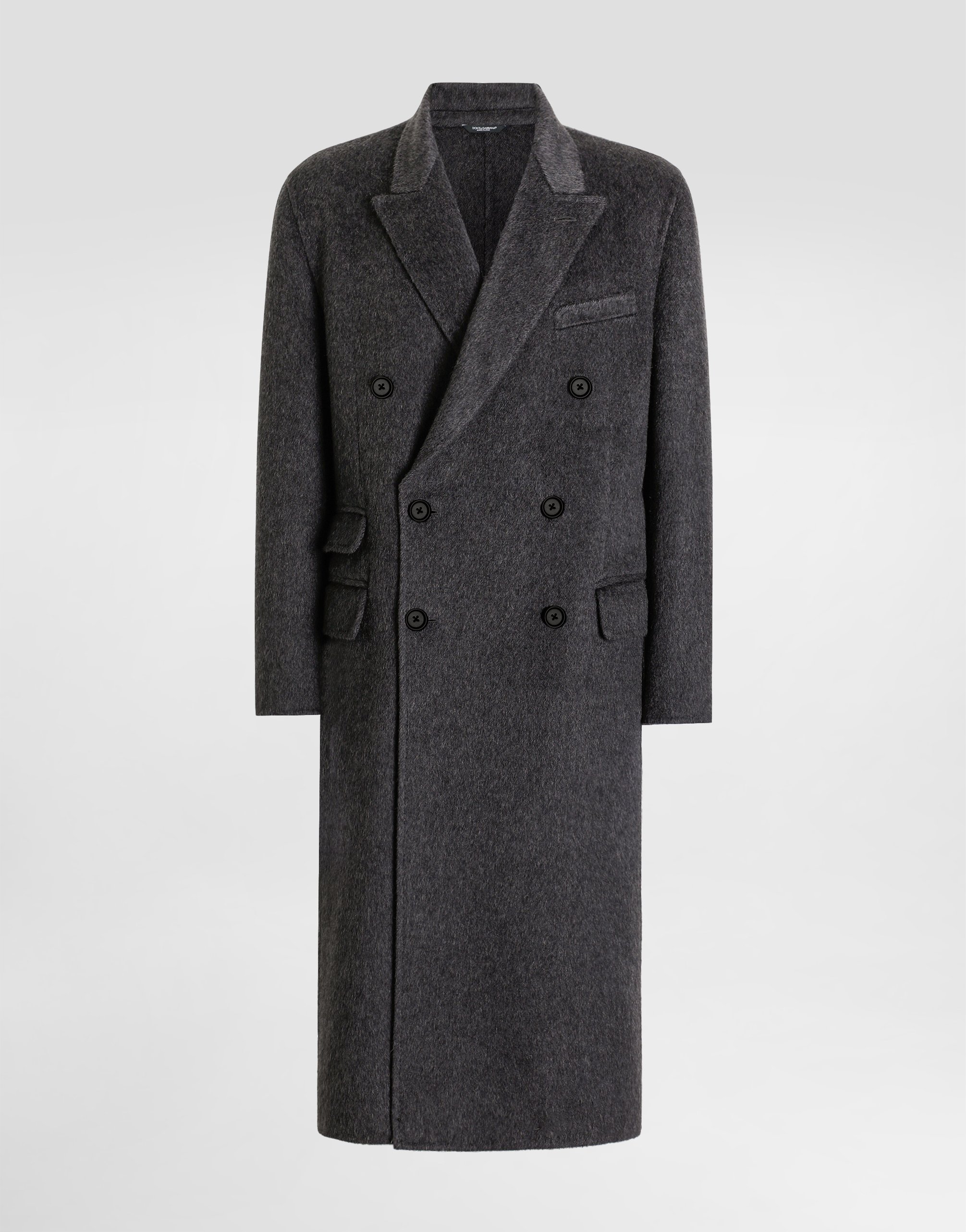

Двубортное пальто из шерсти и кашемира Dolce & Gabbana, серый