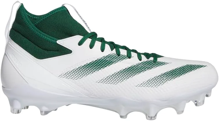Футбольные бутсы Adidas Adizero Impact для взрослых, унисекс, белый/темно-зеленый — фото 2