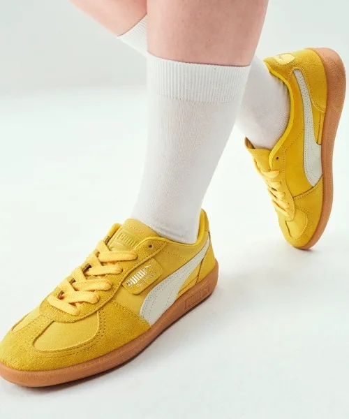 Унисекс кроссовки PUMA Palermo с Т-образным мыском жёлтые